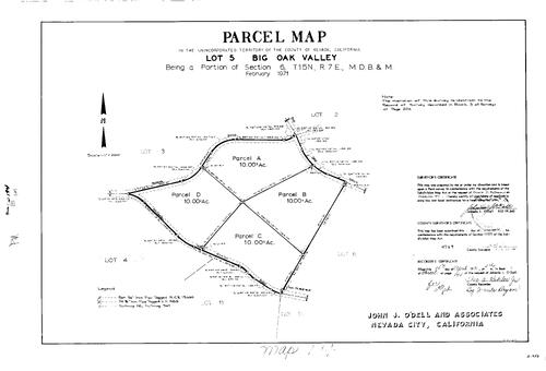 Click to see Parcel Map Book 1, pg. 194 (1971) of Nevada County Recorders Parcel Maps Book 1