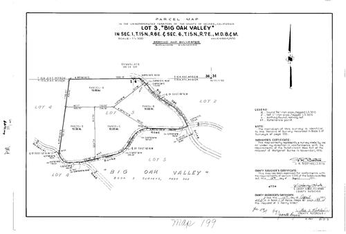 Click to see Parcel Map Book 1, pg. 199 (1971) of Nevada County Recorders Parcel Maps Book 1