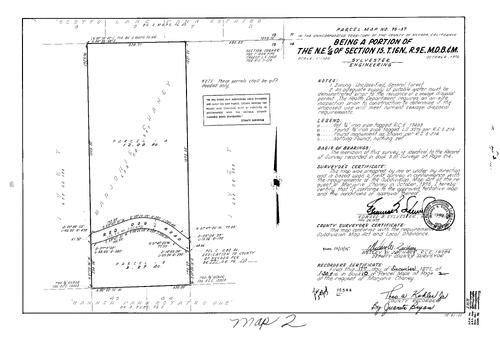 Click to see Parcel Map Book 10, pg. 2 (1975) of Nevada County Recorders Parcel Maps Book 10