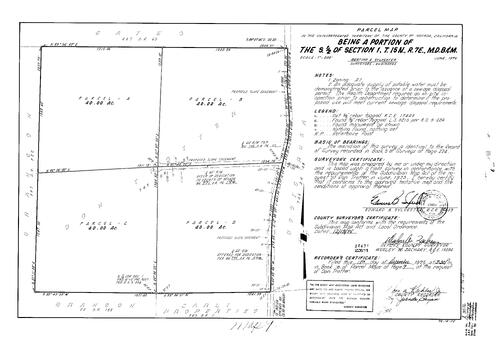 Click to see Parcel Map Book 10, pg. 9 (1975) of Nevada County Recorders Parcel Maps Book 10