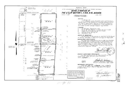 Click to see Parcel Map Book 10, pg. 10 (1975) of Nevada County Recorders Parcel Maps Book 10