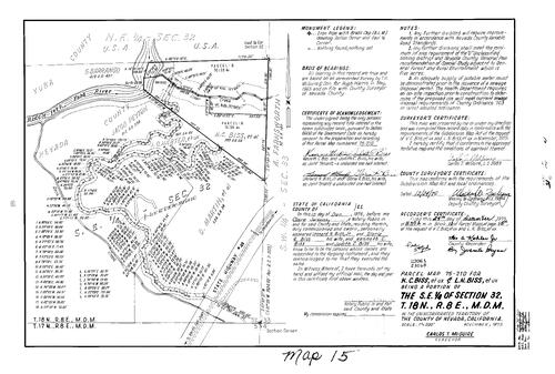 Click to see Parcel Map Book 10, pg. 15 (1975) of Nevada County Recorders Parcel Maps Book 10