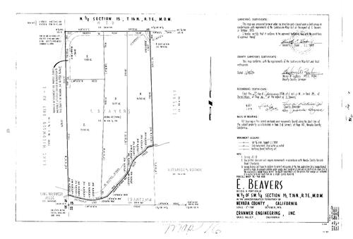 Click to see Parcel Map Book 10, pg. 16 (1976) of Nevada County Recorders Parcel Maps Book 10
