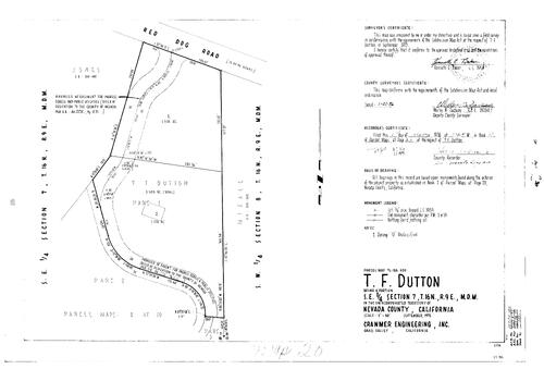Click to see Parcel Map Book 10, pg. 20 (1976) of Nevada County Recorders Parcel Maps Book 10