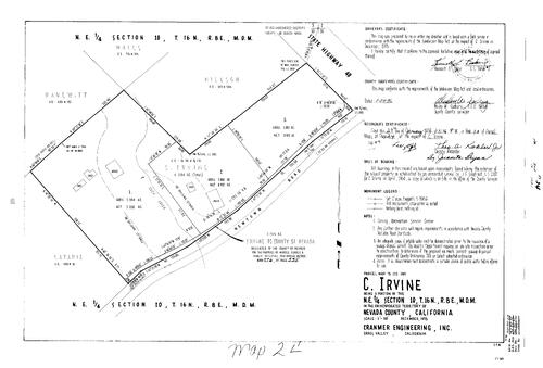 Click to see Parcel Map Book 10, pg. 24 (1976) of Nevada County Recorders Parcel Maps Book 10