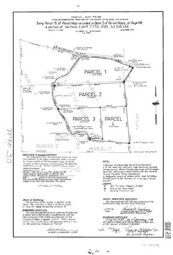 Click to see Parcel Map Book 10, pg. 30 (1976) of Nevada County Recorders Parcel Maps Book 10