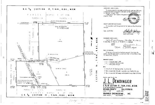 Click to see Parcel Map Book 10, pg. 34 (1976) of Nevada County Recorders Parcel Maps Book 10