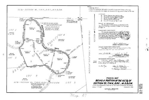 Click to see Parcel Map Book 10, pg. 37 (1976) of Nevada County Recorders Parcel Maps Book 10