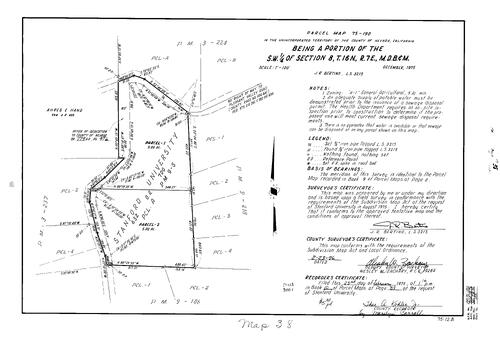 Click to see Parcel Map Book 10, pg. 38 (1976) of Nevada County Recorders Parcel Maps Book 10
