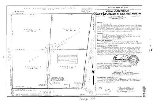 Click to see Parcel Map Book 10, pg. 39 (1976) of Nevada County Recorders Parcel Maps Book 10