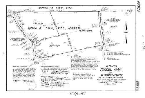 Click to see Parcel Map Book 10, pg. 41 (1976) of Nevada County Recorders Parcel Maps Book 10