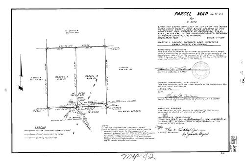Click to see Parcel Map Book 10, pg. 42 (1976) of Nevada County Recorders Parcel Maps Book 10