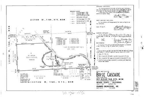 Click to see Parcel Map Book 10, pg. 46 (1976) of Nevada County Recorders Parcel Maps Book 10