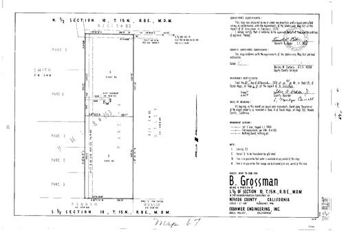 Click to see Parcel Map Book 10, pg. 67 (1976) of Nevada County Recorders Parcel Maps Book 10