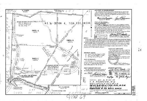 Click to see Parcel Map Book 10, pg. 69 (1976) of Nevada County Recorders Parcel Maps Book 10