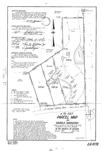 Click to see Parcel Map Book 10, pg. 77 (1976) of Nevada County Recorders Parcel Maps Book 10