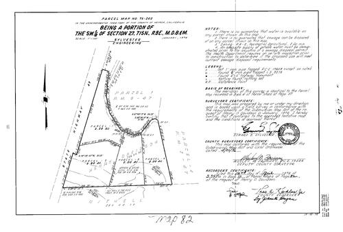 Click to see Parcel Map Book 10, pg. 82 (1976) of Nevada County Recorders Parcel Maps Book 10