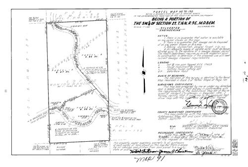 Click to see Parcel Map Book 10, pg. 91 (1976) of Nevada County Recorders Parcel Maps Book 10