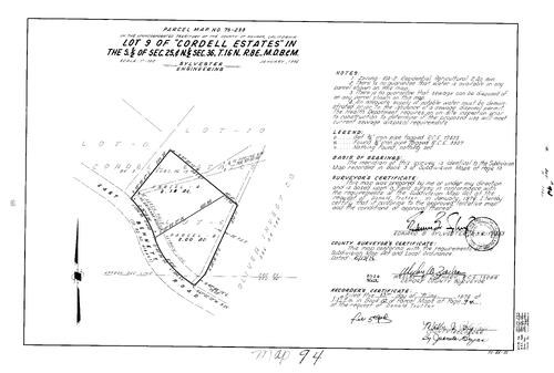 Click to see Parcel Map Book 10, pg. 94 (1976) of Nevada County Recorders Parcel Maps Book 10