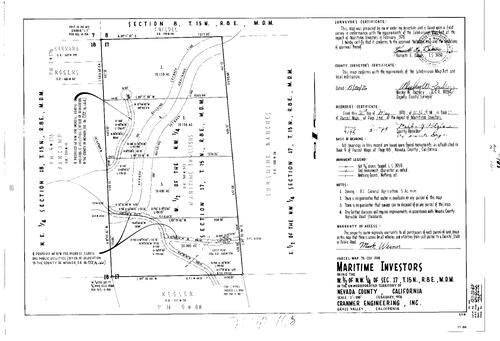 Click to see Parcel Map Book 10, pg. 108 (1976) of Nevada County Recorders Parcel Maps Book 10