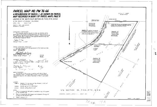Click to see Parcel Map Book 10, pg. 113 (1976) of Nevada County Recorders Parcel Maps Book 10