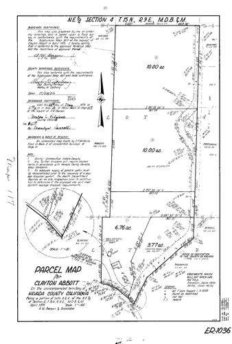 Click to see Parcel Map Book 10, pg. 117 (1976) of Nevada County Recorders Parcel Maps Book 10