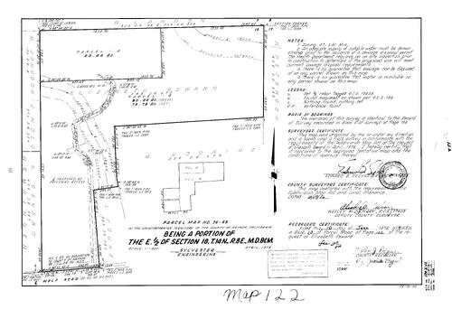 Click to see Parcel Map Book 10, pg. 122 (1976) of Nevada County Recorders Parcel Maps Book 10