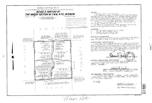 Click to see Parcel Map Book 10, pg. 124 (1976) of Nevada County Recorders Parcel Maps Book 10