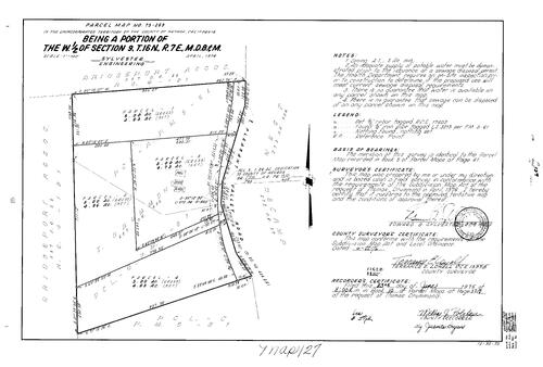 Click to see Parcel Map Book 10, pg. 127 (1976) of Nevada County Recorders Parcel Maps Book 10