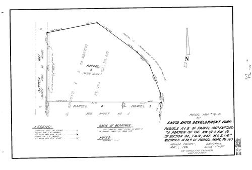 Click to see Parcel Map Book 10, pg. 128 (1976) of Nevada County Recorders Parcel Maps Book 10
