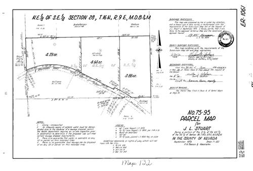 Click to see Parcel Map Book 10, pg. 132 (1976) of Nevada County Recorders Parcel Maps Book 10