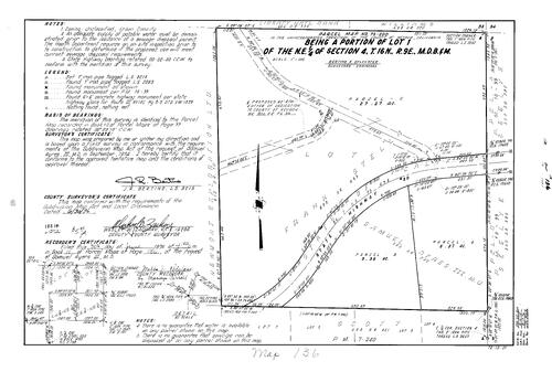 Click to see Parcel Map Book 10, pg. 136 (1976) of Nevada County Recorders Parcel Maps Book 10