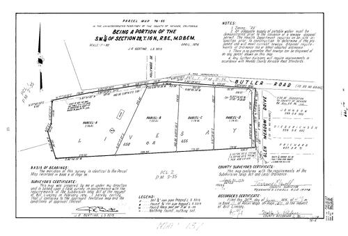Click to see Parcel Map Book 10, pg. 137 (1976) of Nevada County Recorders Parcel Maps Book 10