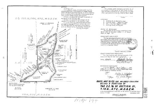 Click to see Parcel Map Book 10, pg. 144 (1976) of Nevada County Recorders Parcel Maps Book 10