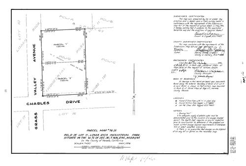 Click to see Parcel Map Book 10, pg. 146 (1976) of Nevada County Recorders Parcel Maps Book 10