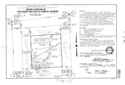 Click to see Parcel Map Book 10, pg. 151 (1976) of Nevada County Recorders Parcel Maps Book 10