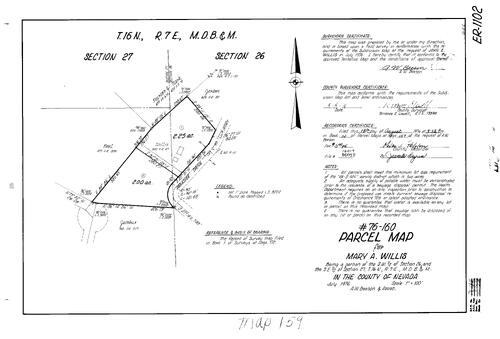 Click to see Parcel Map Book 10, pg. 159 (1976) of Nevada County Recorders Parcel Maps Book 10