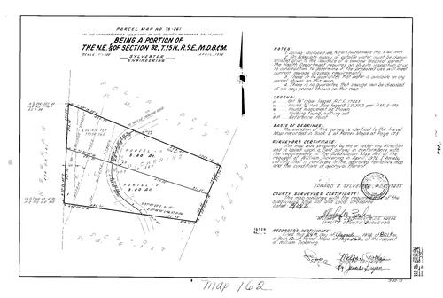 Click to see Parcel Map Book 10, pg. 162 (1976) of Nevada County Recorders Parcel Maps Book 10