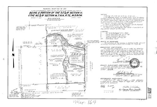 Click to see Parcel Map Book 10, pg. 164 (1976) of Nevada County Recorders Parcel Maps Book 10