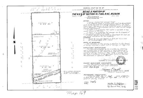 Click to see Parcel Map Book 10, pg. 169 (1976) of Nevada County Recorders Parcel Maps Book 10