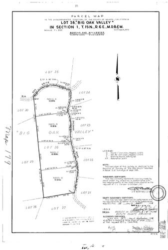 Click to see Parcel Map Book 10, pg. 179 (1976) of Nevada County Recorders Parcel Maps Book 10