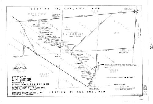 Click to see Parcel Map Book 10, pg. 189 (1976) of Nevada County Recorders Parcel Maps Book 10