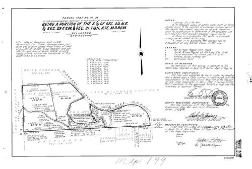 Click to see Parcel Map Book 10, pg. 199 (1976) of Nevada County Recorders Parcel Maps Book 10