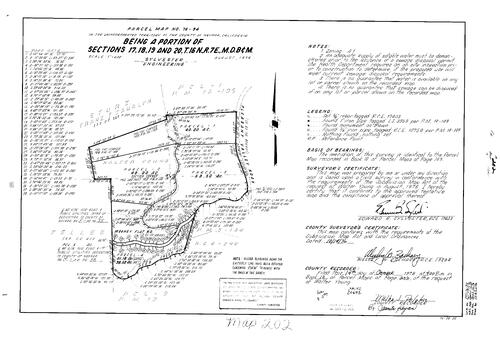 Click to see Parcel Map Book 10, pg. 202 (1976) of Nevada County Recorders Parcel Maps Book 10