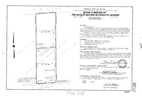 Click to see Parcel Map Book 10, pg. 213 (1976) of Nevada County Recorders Parcel Maps Book 10