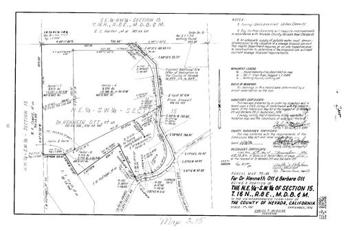 Click to see Parcel Map Book 10, pg. 215 (1976) of Nevada County Recorders Parcel Maps Book 10