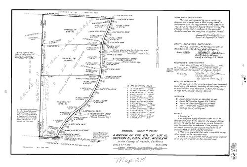 Click to see Parcel Map Book 10, pg. 217 (1976) of Nevada County Recorders Parcel Maps Book 10