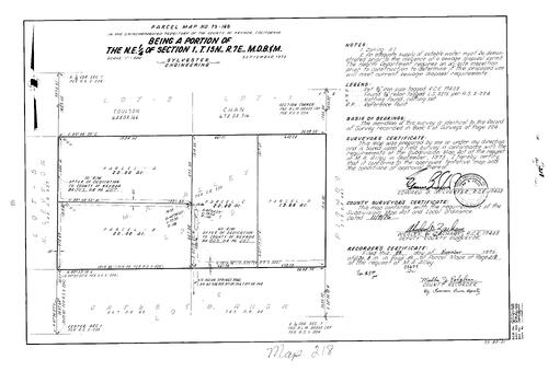 Click to see Parcel Map Book 10, pg. 218 (1976) of Nevada County Recorders Parcel Maps Book 10