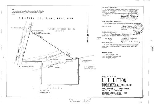 Click to see Parcel Map Book 10, pg. 227 (1976) of Nevada County Recorders Parcel Maps Book 10