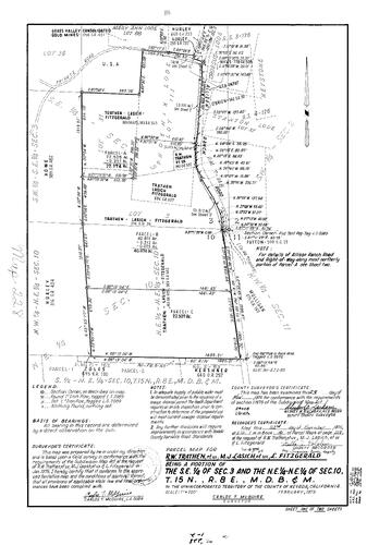 Click to see Parcel Map Book 10, pg. 228 (1976) of Nevada County Recorders Parcel Maps Book 10